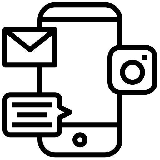 Phone with social medial images